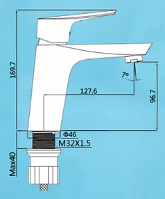 Смеситель GRACE 21365302 (для умывальника) 238x286 в Материке - Вариант 2