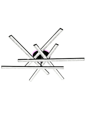 Cветильник потолочный JX-77138/6C BK светодиод. 238x286 в Материке