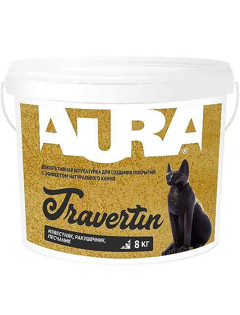 Штукатурка Aura Travertin декоративная белая, 8кг 495x660 Штукатурка Aura Travertin декоративная белая, 8кг 495x660 в Материке