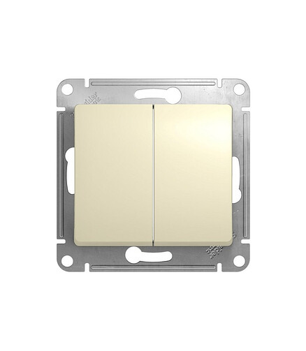 Выключатель SE GLOSSA GSL000251 2кл. беж. 438x503 в Материке