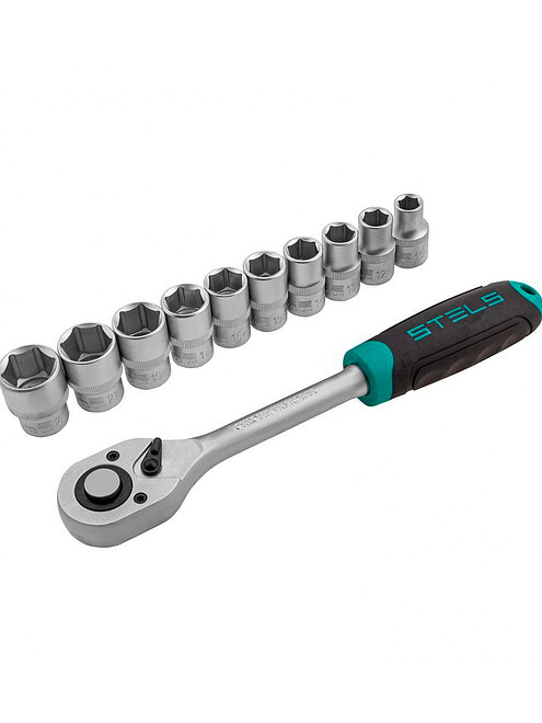 Набор головок торц. с ключом STELS 1/2" 10-22мм 11пр. 495x660 в Материке