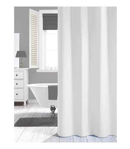 Штора для ванной комнаты TXT MADEIRA WHITE 238501510, 240х200см белая 438x503 в Материке - Вариант 2