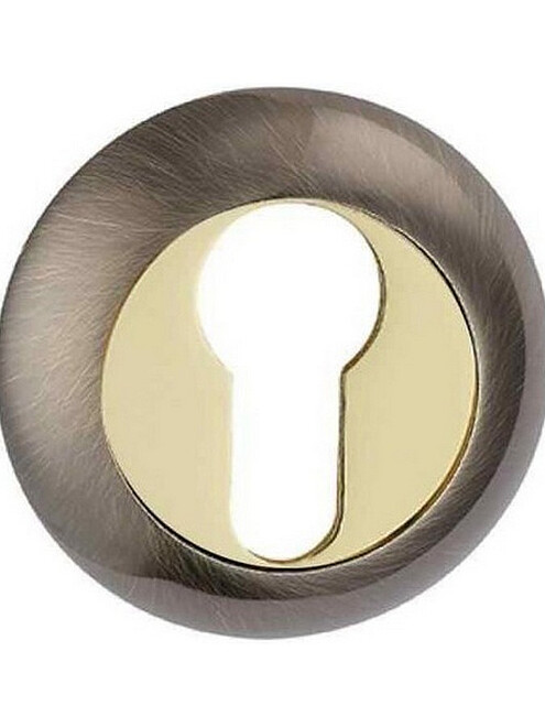Накладка для евроцилиндра LOCKIT (AB/GP), стар.бронз/золото 495x660 Накладка для евроцилиндра LOCKIT (AB/GP), стар.бронз/золото 495x660 в Материке