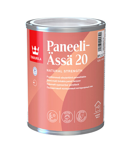 Лак Tikkurila Paneeli-Assa ЕР полуматовый, 0,9л 438x503 в Материке