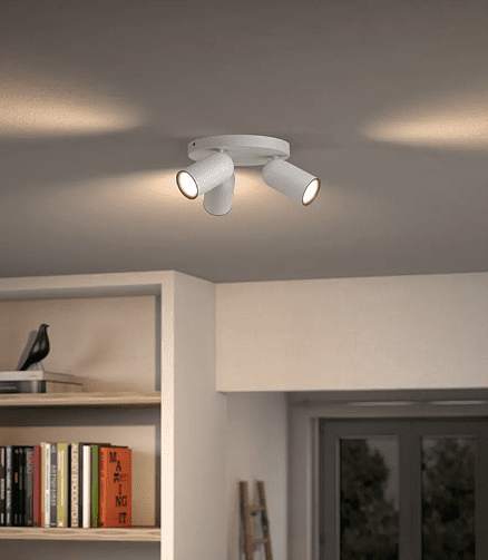 Светильник потолочный PHILIPS PONGEE 3xNW бел. 5,5W/GU10/IP20 438x503 в Материке - Вариант 3