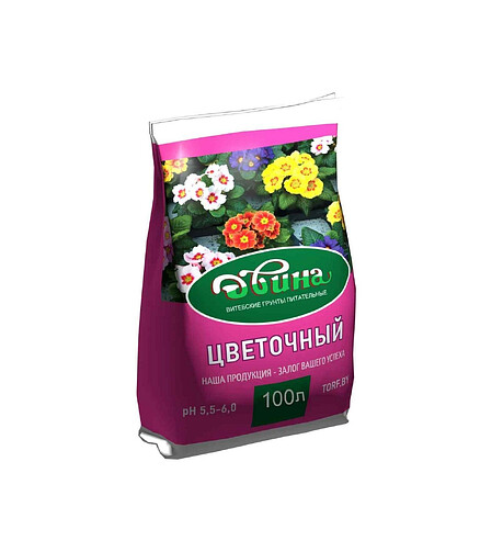 Грунт Двина Цветочный питательный (100л) 438x503 в Материке