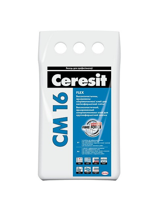 Клей CERESIT CM 16 для плитки, 5кг 495x660 Клей CERESIT CM 16 для плитки, 5кг 495x660 в Материке