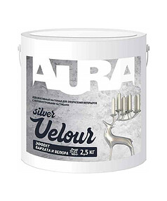 Материал декоративный Aura Velour Silver, 2,5кг 238x286 в Материке