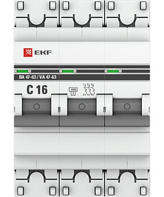 Выключатель автоматический EKF Proxima 3П 16А