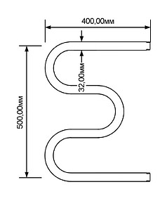 Полотенцесушитель SIMPLE М.-1 50х40см м/о 50