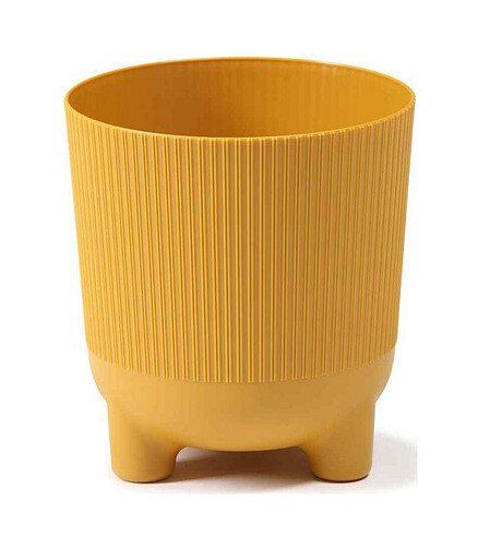 Кашпо ARIA JUMPER (14x15см) пластик горчица LA216-15 438x503 в Материке