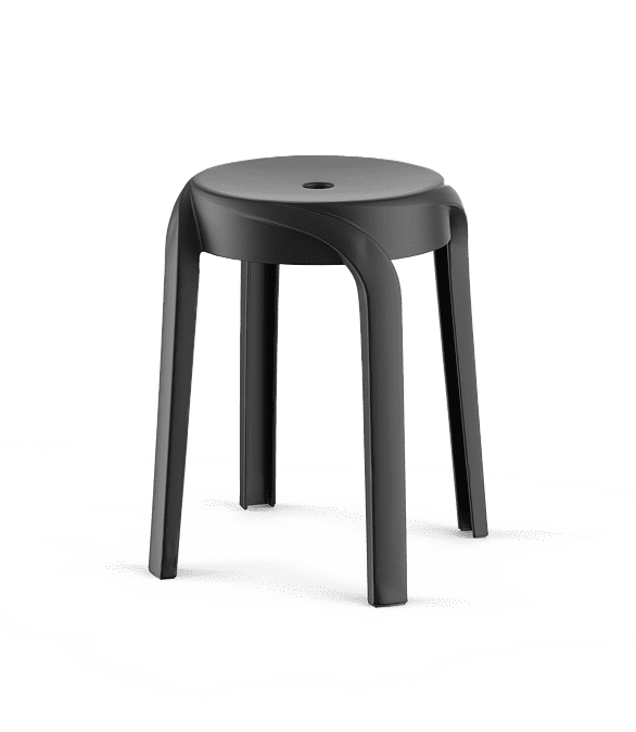 Табурет ECLER (29x29x45) пластик черный PP0006B4 586x674 в Материке