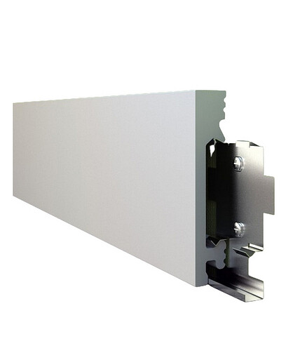Плинтус SOLID_1UHD_19/80С полистирол БЕЛЫЙ-2.4м 438x503 в Материке