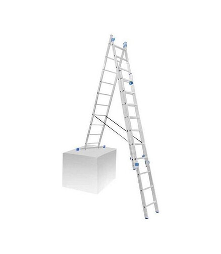 Лестница универсальная LadderBel алюмин. 3-секционная 10 ступ. LS310 438x503 в Материке - Вариант 3