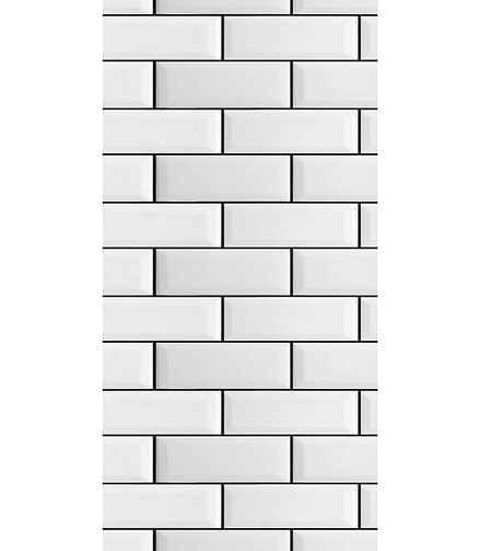 Панель ПВХ ПАНЕЛЬ-ПЛАСТ_Хай-Тек_White Brick/2,7х0,25м/1уп=10шт=6,75м2 438x503 в Материке