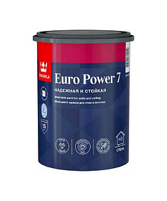 Краска ТИККУРИЛА EURO POWER 7 стойкая к мытью C мат 0,9л