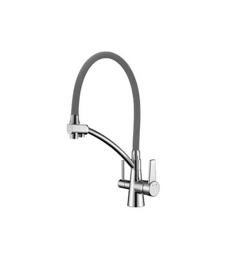 Смеситель COMFORT LM3071C (для кухни) на две воды, серый 438x503 в Материке