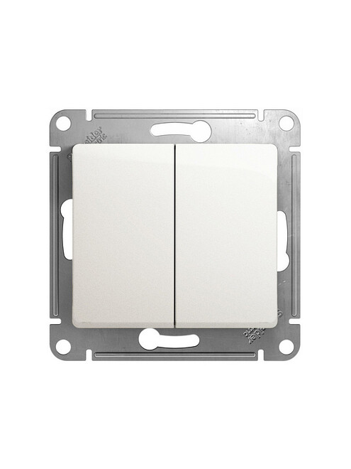 Выключатель SE GLOSSA GSL000651 2кл. перламутр 495x660 Выключатель SE GLOSSA GSL000651 2кл. перламутр 495x660 в Материке