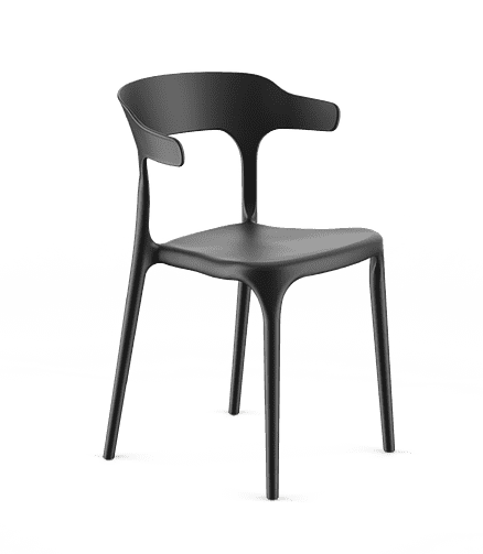 Стул ENOVA (48x44x78см) пластик черный PP0002B4 438x503 в Материке