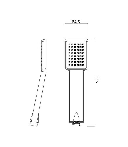 Лейка для душа LE10, 57х75мм 1-функция 438x503 в Материке - Вариант 2