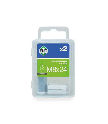 Гайка удлиняющая М8х24, DIN 6334 (уп=2шт) B007187_BOX 438x503 в Материке