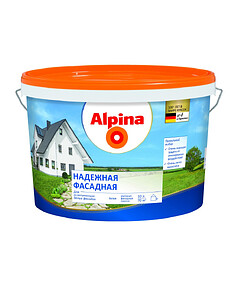 Краска ALPINA Надежная фасадная белая 10л