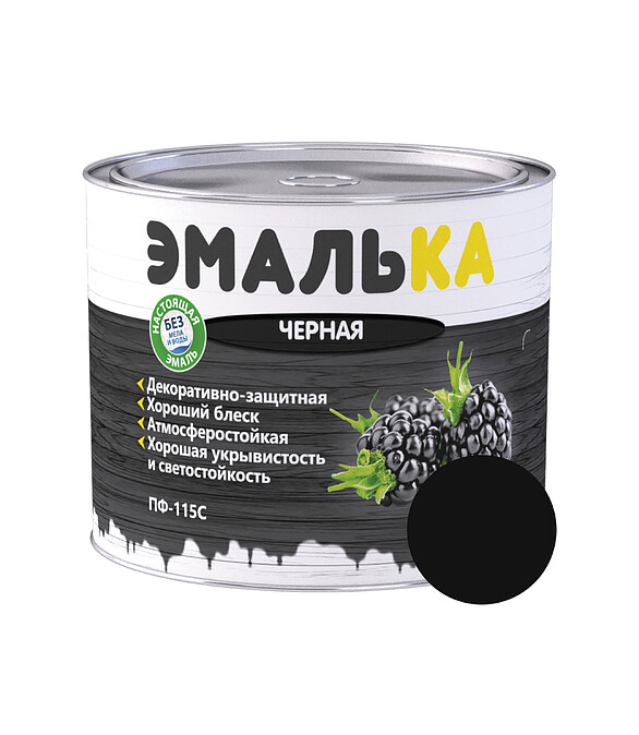 Эмаль ПФ-115С ЭМАЛЬКА черная, 1,8кг 586x674 Эмаль ПФ-115С ЭМАЛЬКА черная, 1,8кг 586x674 в Материке