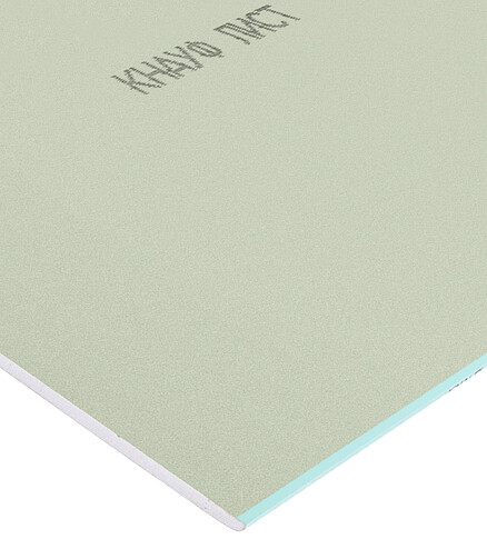 Гипсокартон стеновой влагостойкий Knauf ГСП тип H2/3 (ГКЛВ) 12,5*600*1500мм МИНИ 438x503 в Материке