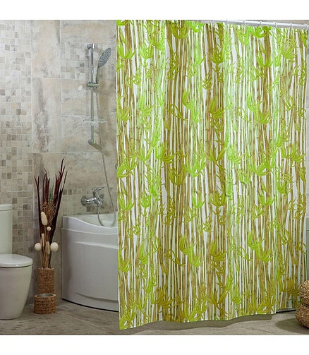 Штора для ванной комнаты BAMBOOS БЕЖЕВАЯ 180х200см (100% полиэстр) 438x503 в Материке - Вариант 2
