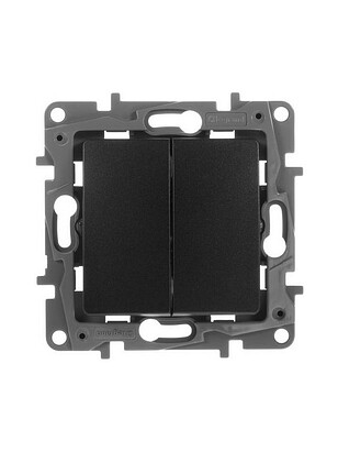 Выключатель прох. Legrand ETIKA 672612 2кл. антрацит 238x286 в Материке