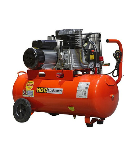 Компрессор HDC HD-A071 2,2кВт 70л 396л/мин ременной 438x503 в Материке