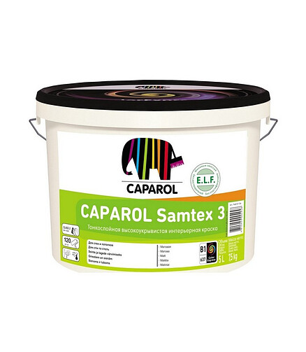 Краска CAPAROL Samtex 3 B1 матовая, 5л 438x503 в Материке