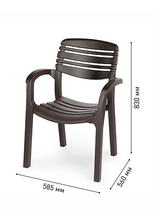 Стул АТЛАНТ (58,5x56x83см) пластик мокко М8943 238x286 в Материке - Вариант 2