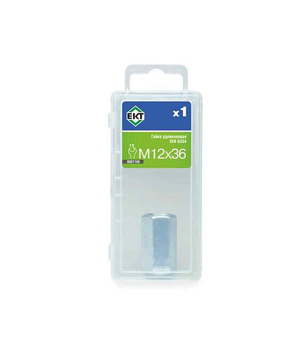 Гайка удлиняющая М12х36, DIN 6334 (уп=1шт) B007189 438x503 в Материке