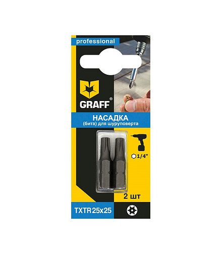 Бита GRAFF TR25 25мм 2шт/уп. 438x503 в Материке