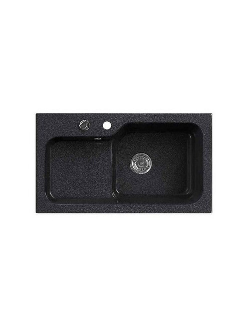 Мойка SG-REC-HALF-8045 800х452мм 1,5 чаши иск.мрамор-ЧЕРНЫЙ RS правая с сифоном 495x660 Мойка SG-REC-HALF-8045 800х452мм 1,5 чаши иск.мрамор-ЧЕРНЫЙ RS правая с сифоном 495x660 в Материке