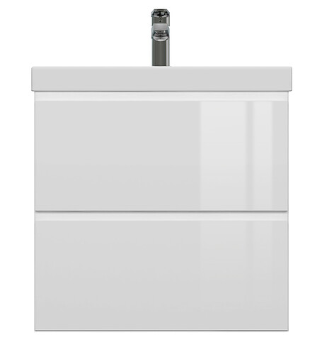 Тумба MODUO SLIM 60 подвесная белая 438x503 в Материке - Вариант 3