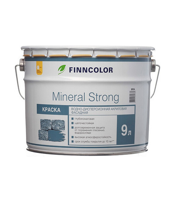 Краска FINNCOLOR Mineral Strong фасадная MRA гл/мат, 9л 586x674 Краска FINNCOLOR Mineral Strong фасадная MRA гл/мат, 9л 586x674 в Материке