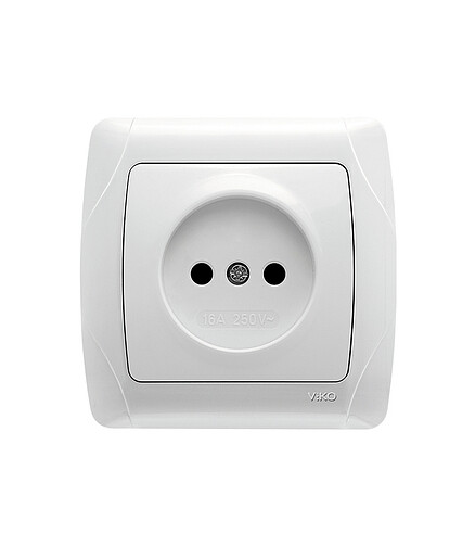 Розетка Viko CARMEN 90561007 1мест. белый 438x503 в Материке