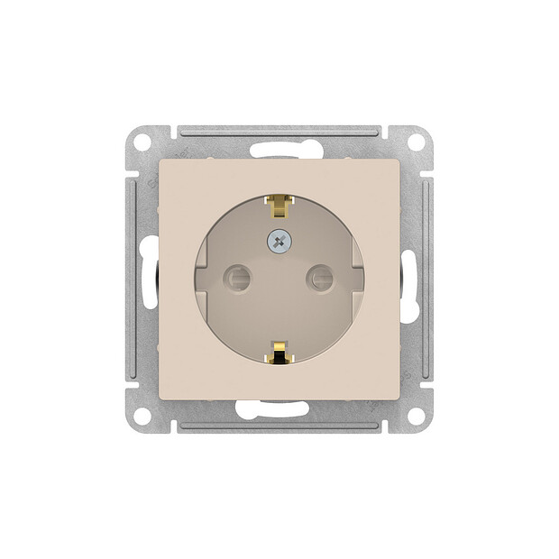 Розетка SE ATLAS Design ATN000245 1мест. с/з шторки беж.