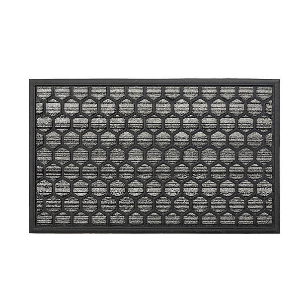 Коврик придверный PORTO PLUS combs grey 45*75 620x620 в Материке