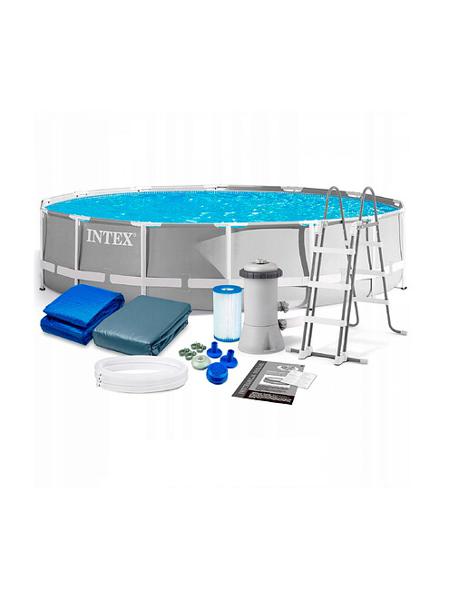 Бассейн каркасный INTEX (427х107см) фильтр-насос+лестница+подложка+тент арт.2672 495x660 Бассейн каркасный INTEX (427х107см) фильтр-насос+лестница+подложка+тент арт.2672 495x660 в Материке