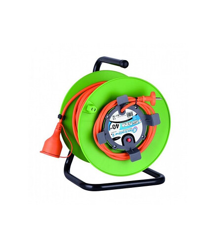 Удлинитель на катушке сад. ELECTRALINE 49056 1роз. 40м 2x1 438x503 в Материке