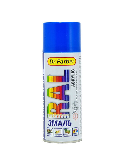 Эмаль Dr.Farber аэроз. акрил универс. RAL 5010 глянц., 520мл 495x660 Эмаль Dr.Farber аэроз. акрил универс. RAL 5010 глянц., 520мл 495x660 в Материке