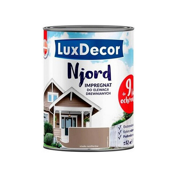 Краска LuxDecor Njord антисептик д/древесины Стадо северных оленей 0,75л