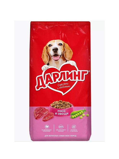 Корм для собак ДАРЛИНГ мясо, овощи (15кг) 495x660 Корм для собак ДАРЛИНГ мясо, овощи (15кг) 495x660 в Материке