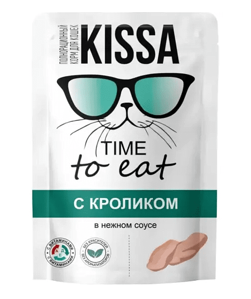 Корм для кошек Kissa кролик, соус (75г) 495x660 Корм для кошек Kissa кролик, соус (75г) 495x660 в Материке