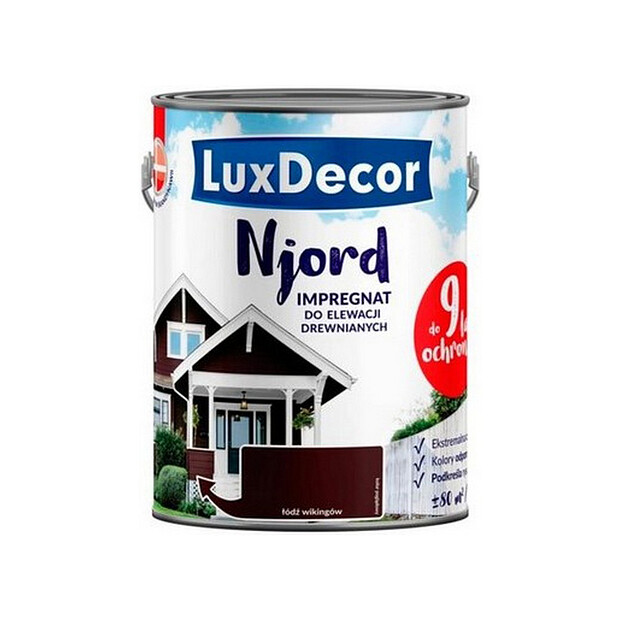 Краска LuxDecor Njord антисептик д/древесины Ладья викингов 0,75л