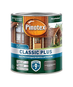 Пропитка-антисептик Pinotex Classic Plus 3 в 1 Скандинавский серый 2,5л