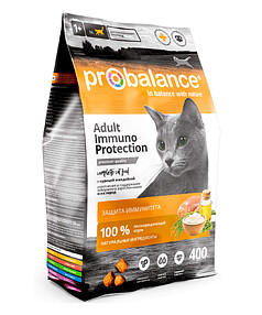 Корм для кошек ProBalance ADULT Immuno Protectiion с курицей и индейкой (400г)